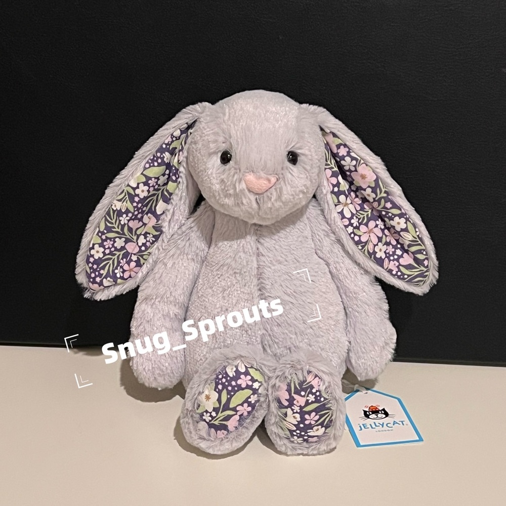 NWT Jellycat Small Blossom Silver Bunny ‘Bloom’ Authentic FAST SHIPPING
